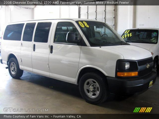 2008 Chevrolet Express LS 1500 AWD Passenger Van in Summit White