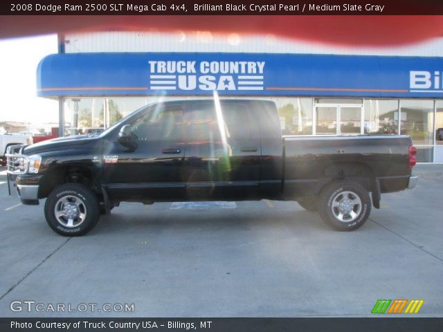 2008 Dodge Ram 2500 SLT Mega Cab 4x4 in Brilliant Black Crystal Pearl