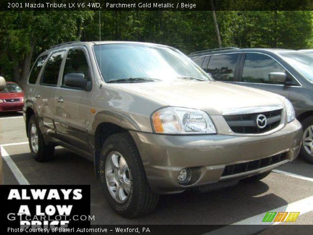 2001 Mazda Tribute LX V6 4WD in Parchment Gold Metallic