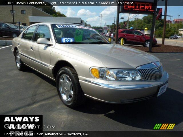 2002 Lincoln Continental  in Light Parchment Gold Metallic