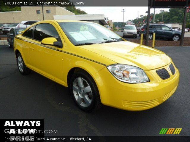 2008 Pontiac G5  in Competition Yellow