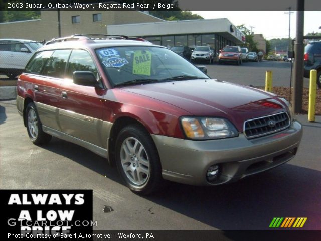 2003 Subaru Outback Wagon in Regatta Red Pearl