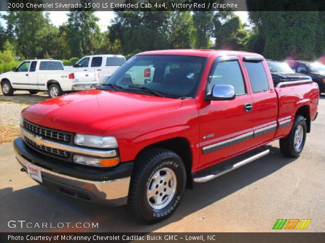 2000 Chevrolet Silverado 1500 LS Extended Cab 4x4 in Victory Red