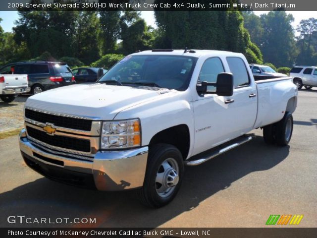 2009 Chevrolet Silverado 3500HD Work Truck Crew Cab 4x4 Dually in Summit White
