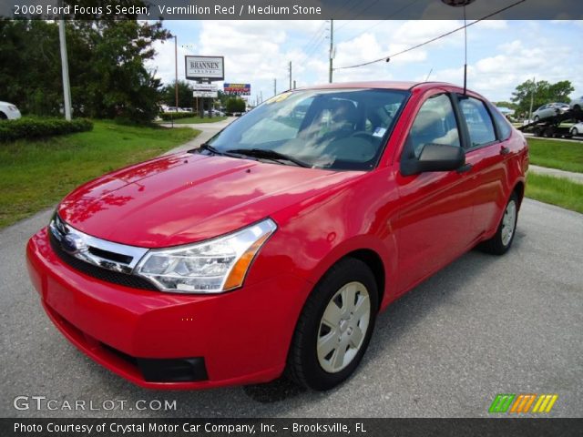 2008 Ford Focus S Sedan in Vermillion Red