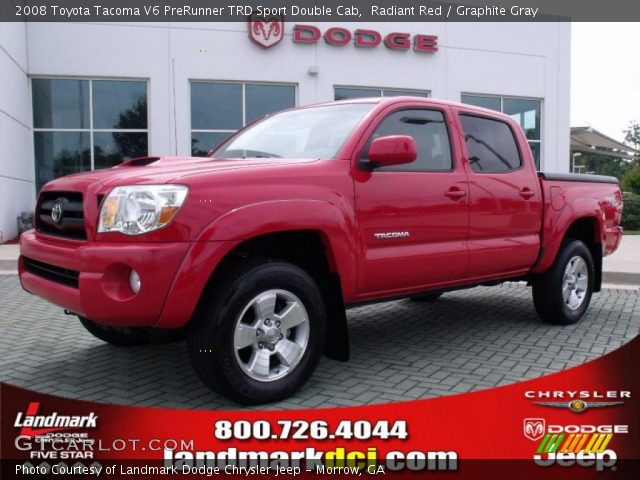 2008 Toyota Tacoma V6 PreRunner TRD Sport Double Cab in Radiant Red