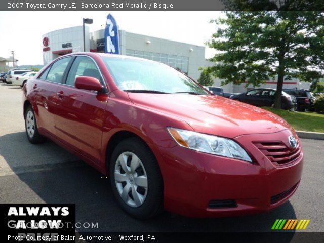 2007 Toyota Camry LE in Barcelona Red Metallic