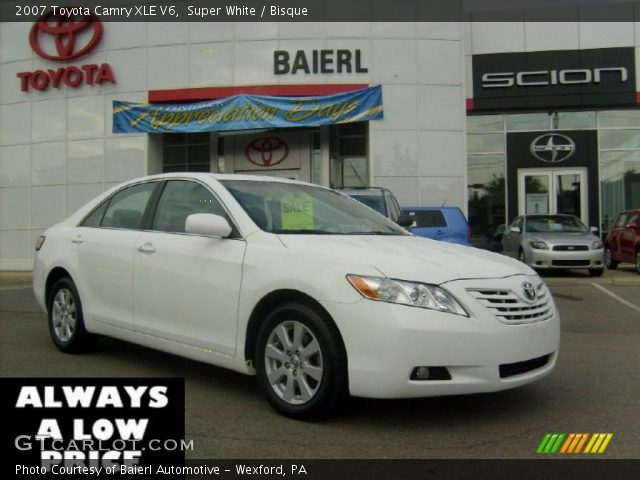 2007 Toyota Camry XLE V6 in Super White