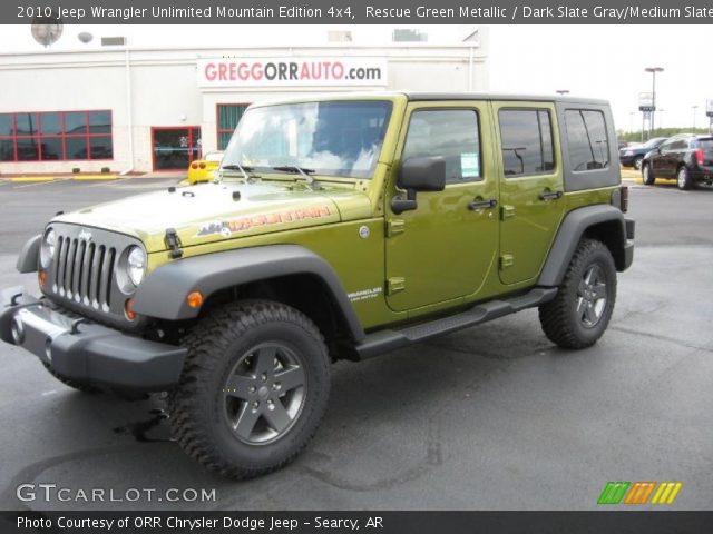 2010 Jeep Wrangler Unlimited Mountain Edition 4x4 in Rescue Green Metallic