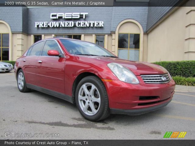 2003 Infiniti G 35 Sedan in Garnet Fire Metallic