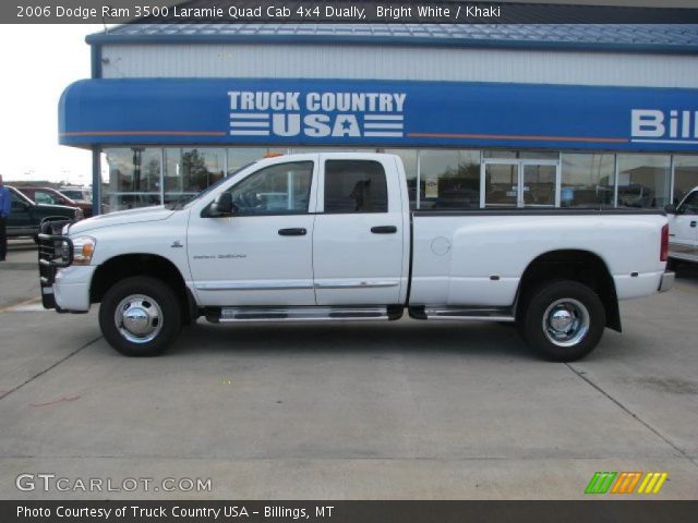 2006 Dodge Ram 3500 Laramie Quad Cab 4x4 Dually in Bright White
