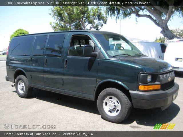2008 Chevrolet Express LS 2500 Passenger Van in Dark Green Metallic