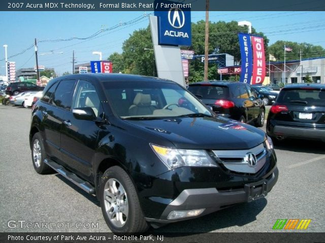 2007 Acura MDX Technology in Formal Black Pearl