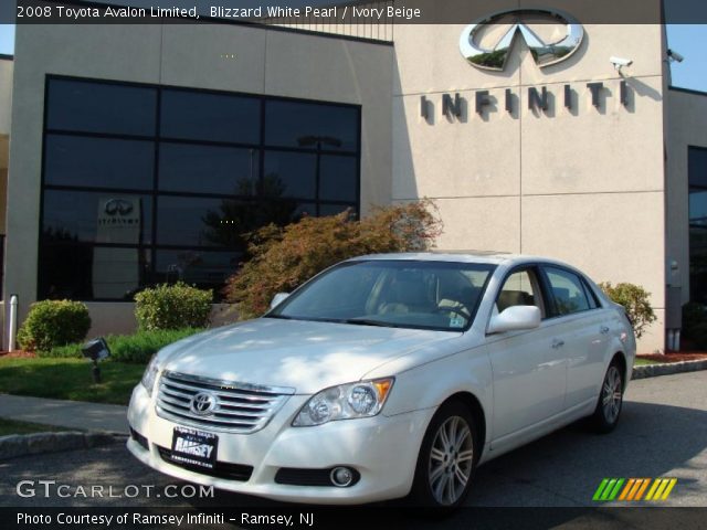 2008 Toyota Avalon Limited in Blizzard White Pearl