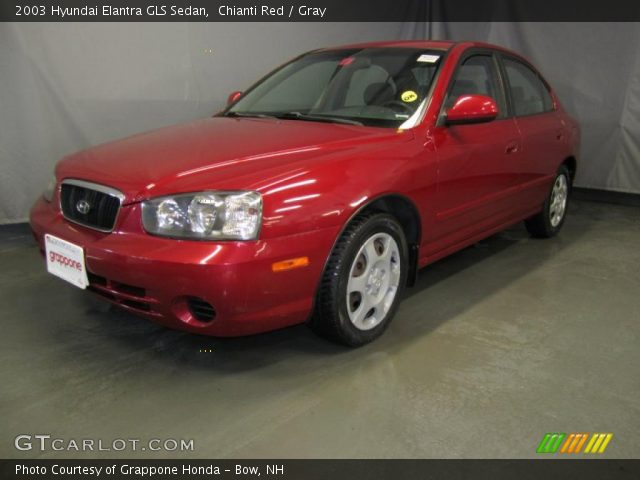 2003 Hyundai Elantra GLS Sedan in Chianti Red