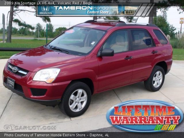 2009 Kia Sportage LX V6 4x4 in Volcanic Red