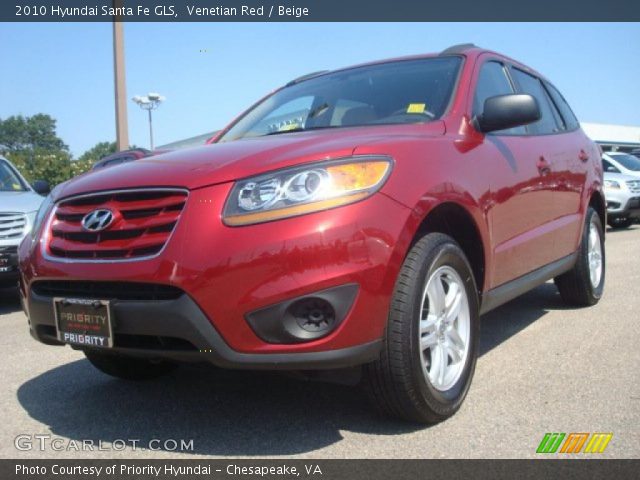 2010 Hyundai Santa Fe GLS in Venetian Red