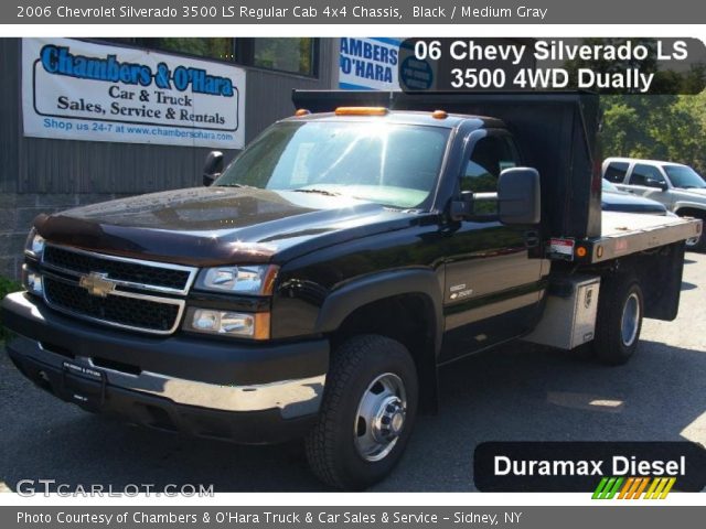 2006 Chevrolet Silverado 3500 LS Regular Cab 4x4 Chassis in Black