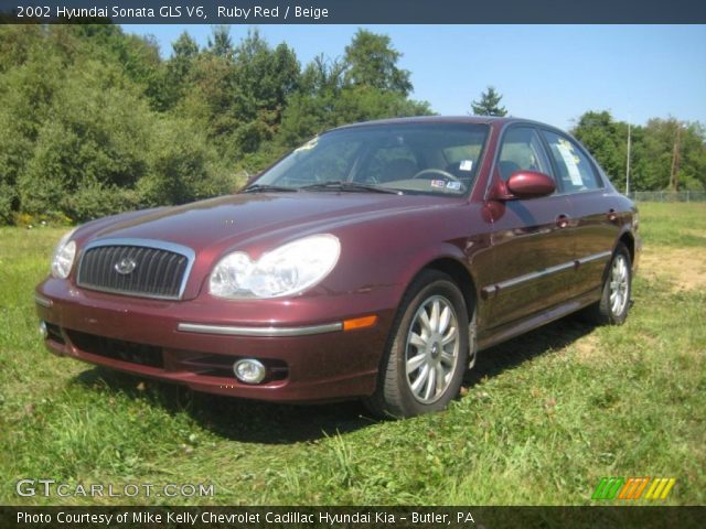 2002 Hyundai Sonata GLS V6 in Ruby Red