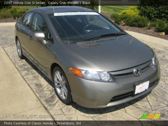 2007 Honda Civic Si Sedan in Galaxy Gray Metallic