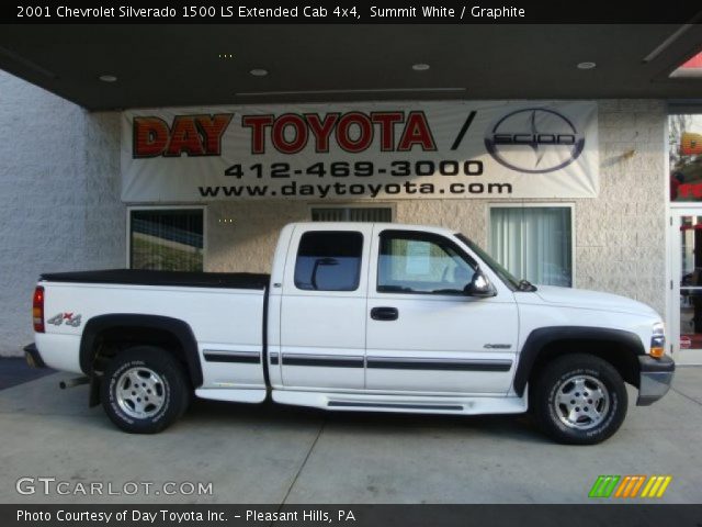 2001 Chevrolet Silverado 1500 LS Extended Cab 4x4 in Summit White