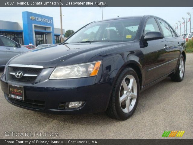 2007 Hyundai Sonata Limited V6 in Deepwater Blue