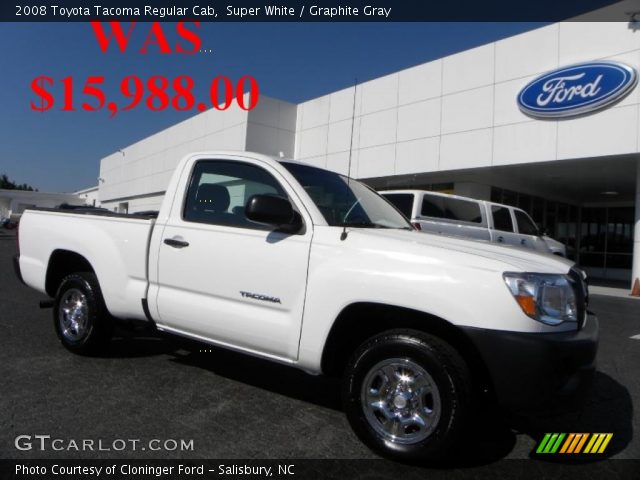 2008 Toyota Tacoma Regular Cab in Super White