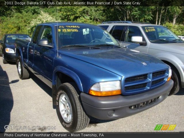 2003 Dodge Dakota SXT Club Cab 4x4 in Atlantic Blue Pearlcoat