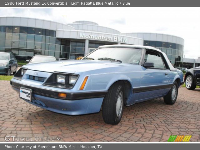 1986 Ford Mustang LX Convertible in Light Regatta Blue Metallic