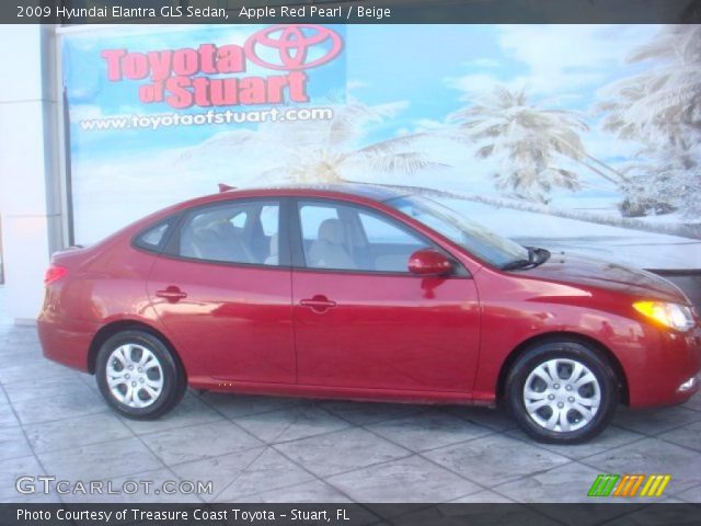 2009 Hyundai Elantra GLS Sedan in Apple Red Pearl