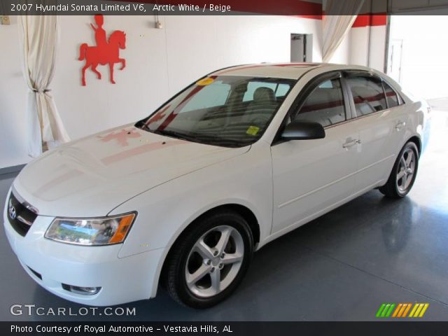 2007 Hyundai Sonata Limited V6 in Arctic White