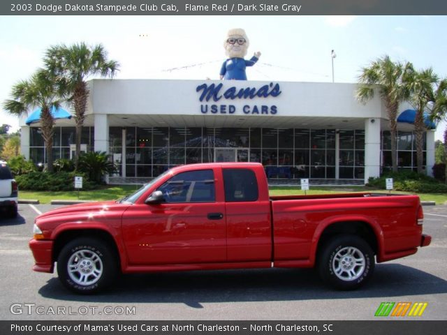 2003 Dodge Dakota Stampede Club Cab in Flame Red