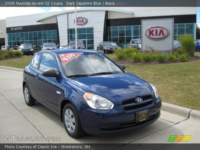 2008 Hyundai Accent GS Coupe in Dark Sapphire Blue