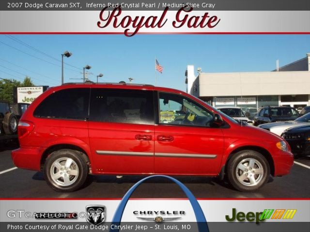 2007 Dodge Caravan SXT in Inferno Red Crystal Pearl