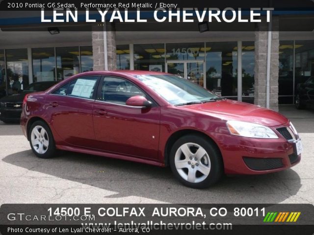 2010 Pontiac G6 Sedan in Performance Red Metallic