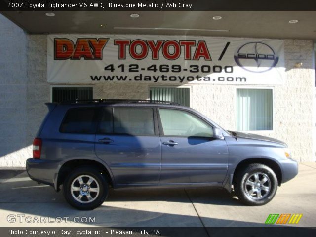 2007 Toyota Highlander V6 4WD in Bluestone Metallic