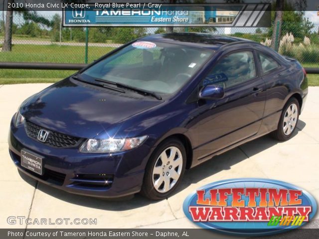 2010 Honda Civic LX Coupe in Royal Blue Pearl