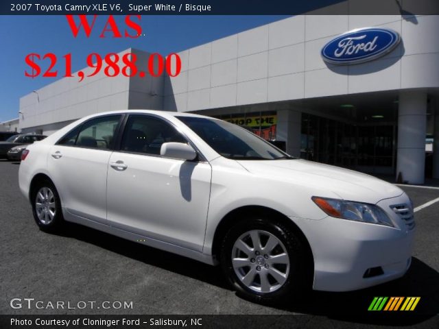 2007 Toyota Camry XLE V6 in Super White