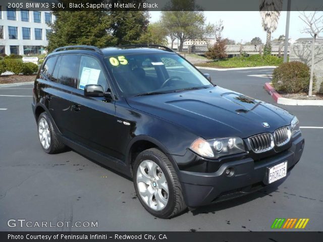 2005 BMW X3 3.0i in Black Sapphire Metallic