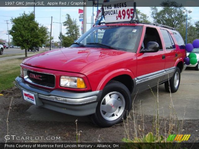 1997 GMC Jimmy SLE in Apple Red