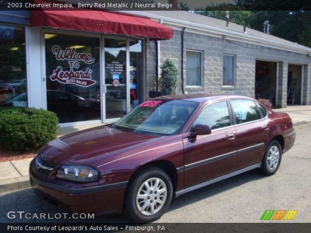 2003 Chevrolet Impala  in Berry Red Metallic