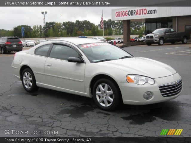 Stone White - 2004 Chrysler Sebring Coupe - Dark Slate Gray Interior ...