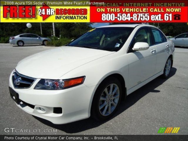 2008 Acura TSX Sedan in Premium White Pearl
