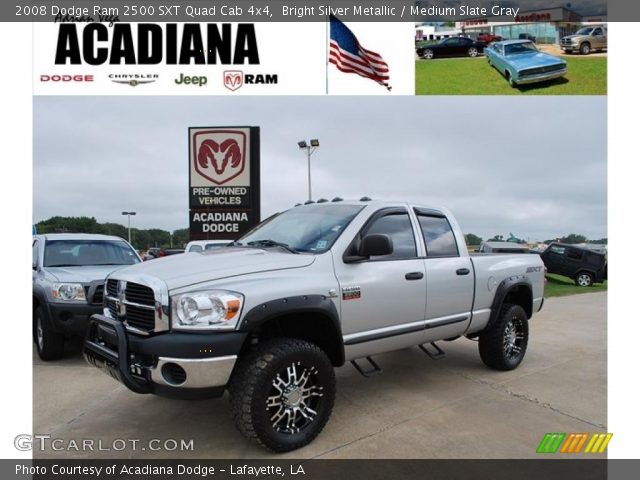 2008 Dodge Ram 2500 SXT Quad Cab 4x4 in Bright Silver Metallic