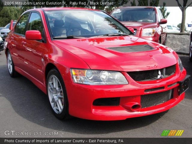 2006 Mitsubishi Lancer Evolution IX in Rally Red