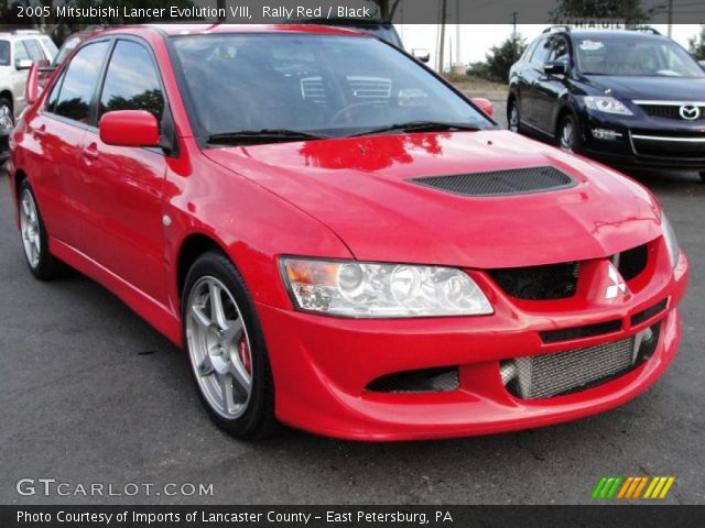 2005 Mitsubishi Lancer Evolution VIII in Rally Red