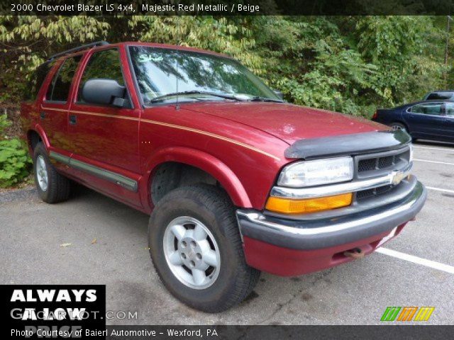 2000 Chevrolet Blazer LS 4x4 in Majestic Red Metallic