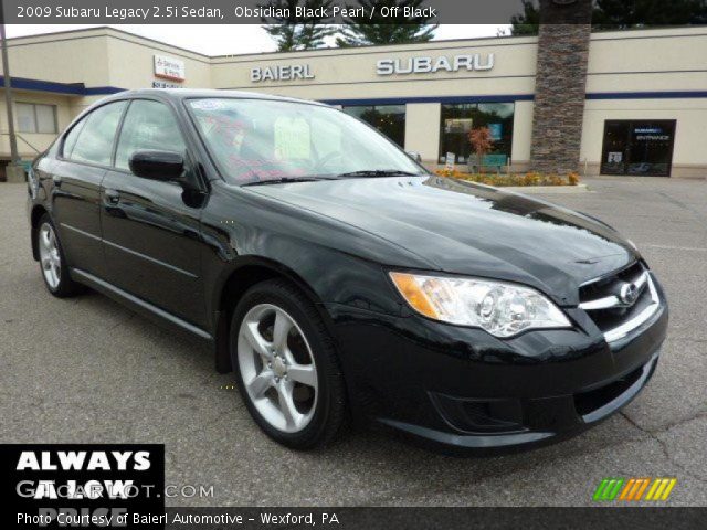 2009 Subaru Legacy 2.5i Sedan in Obsidian Black Pearl