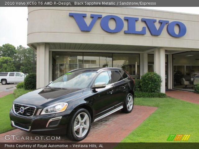 Black Sapphire Metallic 2010 Volvo XC60 T6 AWD R-Design with 