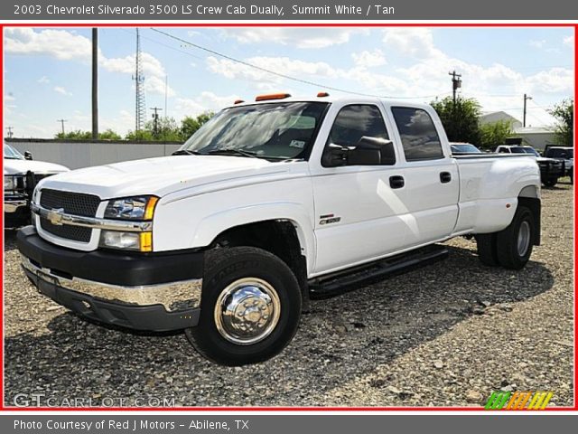 2003 Chevrolet Silverado 3500 LS Crew Cab Dually in Summit White
